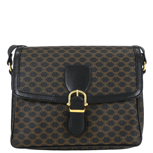 Celine Black PVC Macadam Shoulder Bag