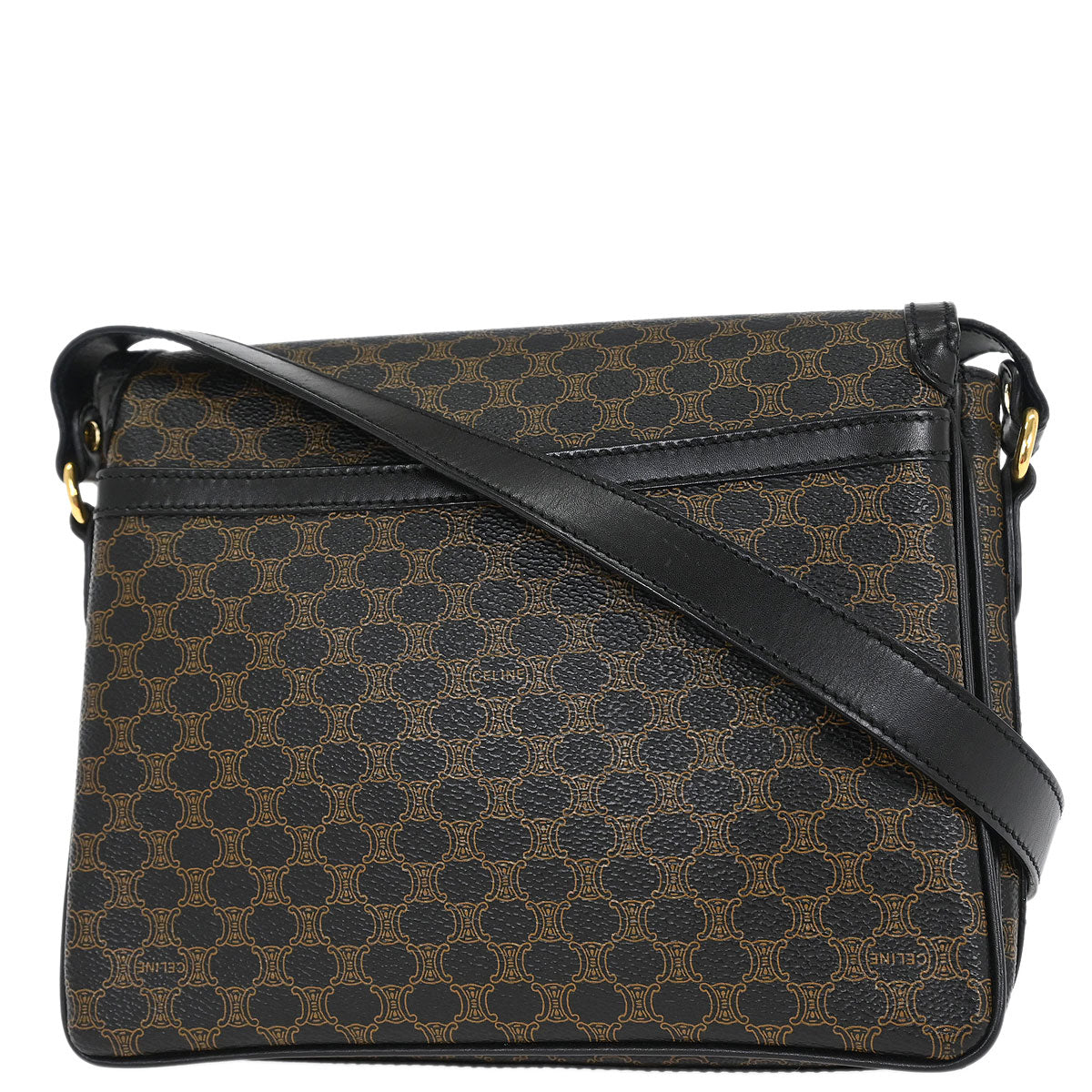 Celine Black PVC Macadam Shoulder Bag