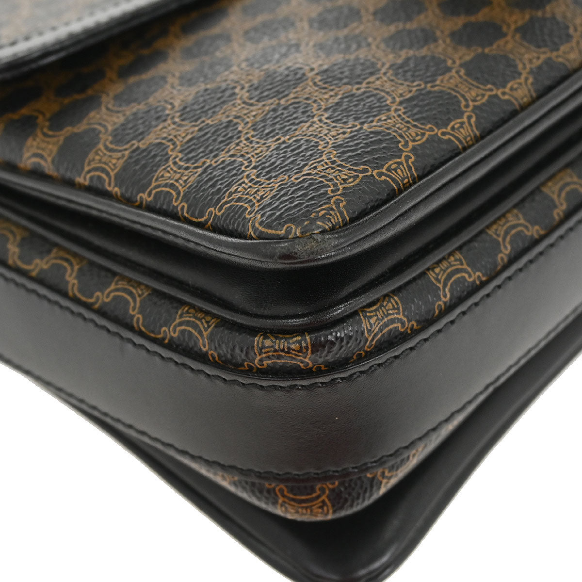 Celine Black PVC Macadam Shoulder Bag