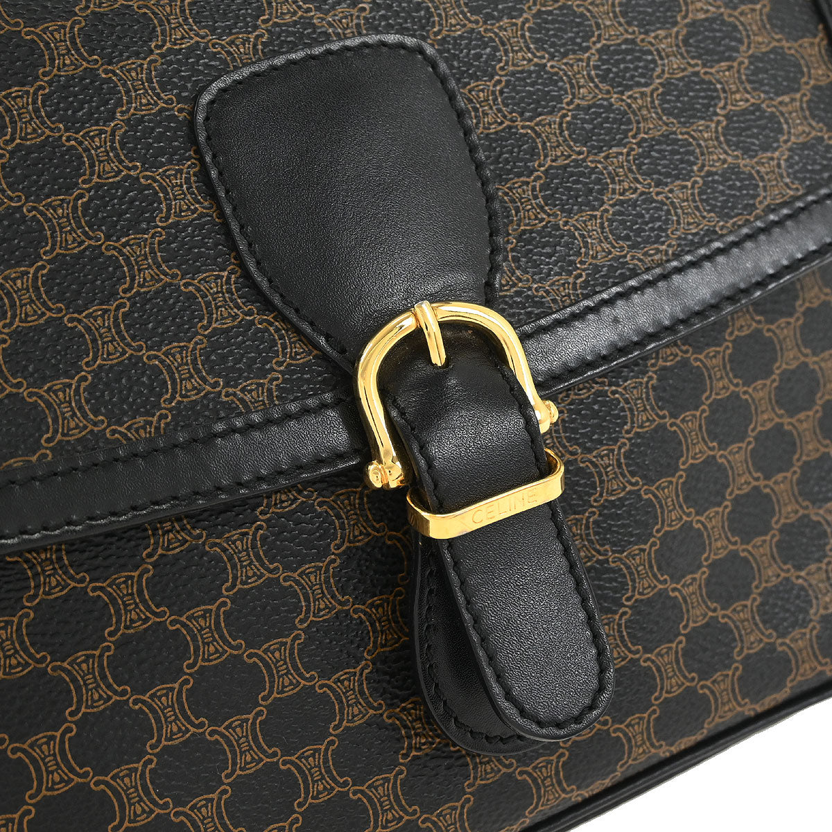 Celine Black PVC Macadam Shoulder Bag