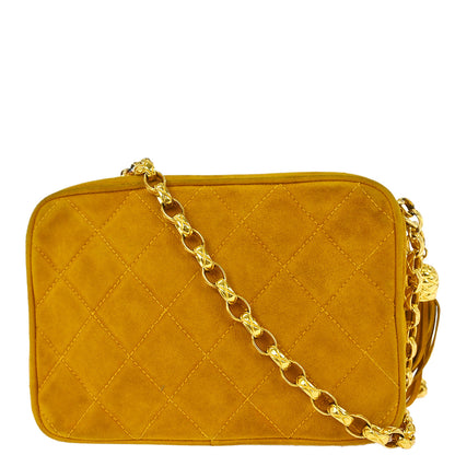 Chanel Yellow Suede Camera Bag Mini
