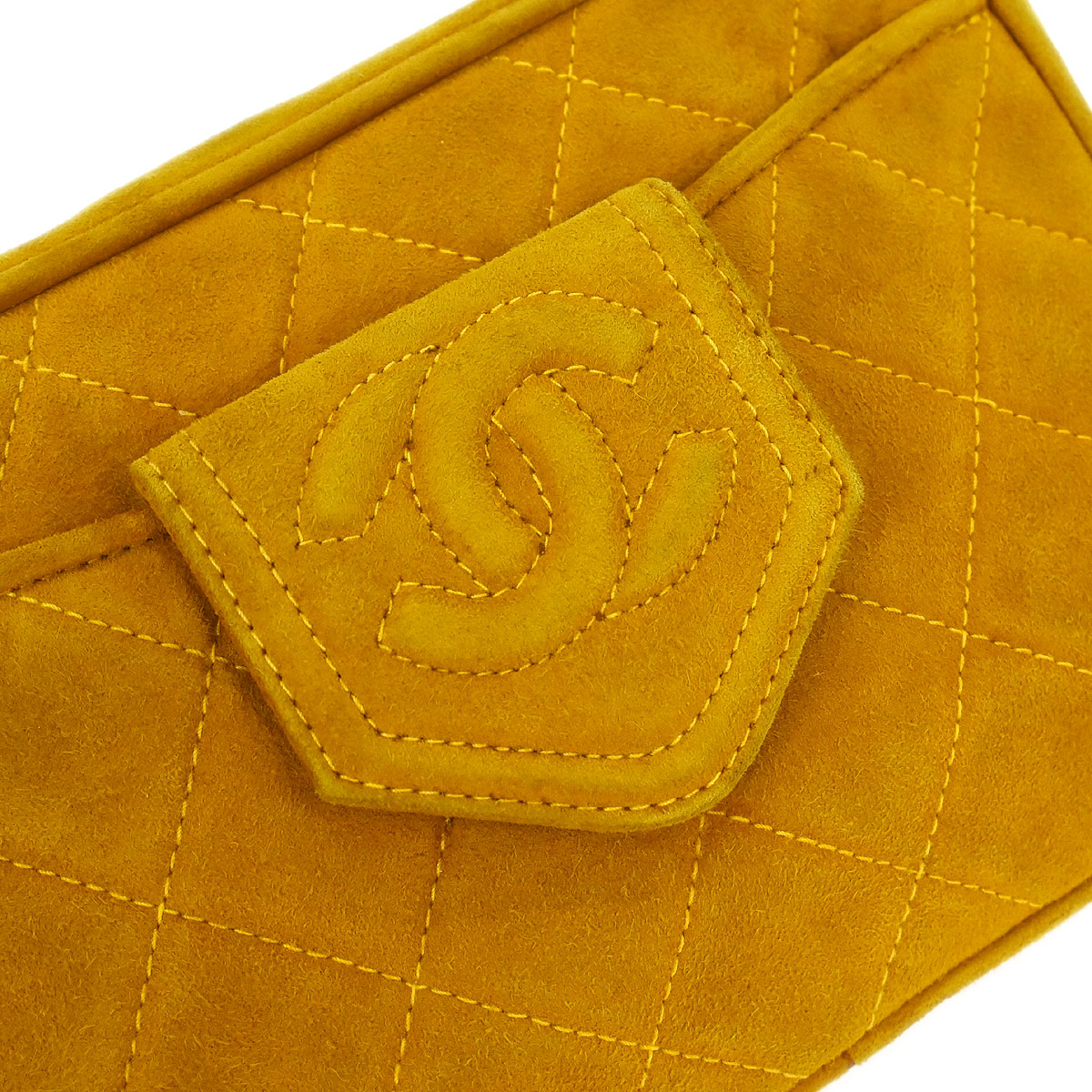 Chanel Yellow Suede Camera Bag Mini