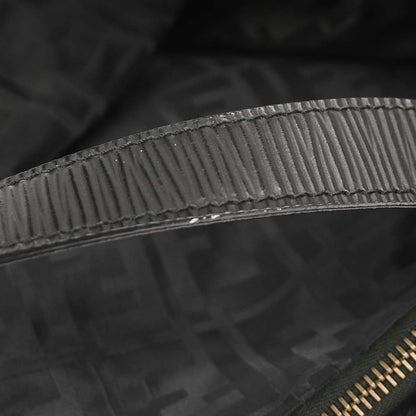 Fendi * Black Fur Nylon Zucca Tote Handbag