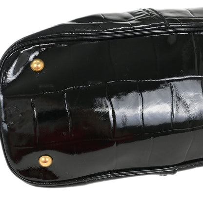 Yves Saint Laurent Black Leather Rive Gauche Muse Handbag