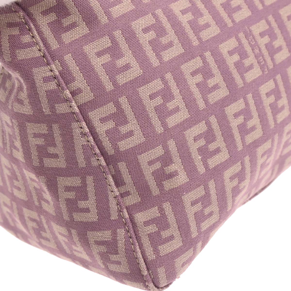 Fendi Purple Canvas Zucchino Handbag