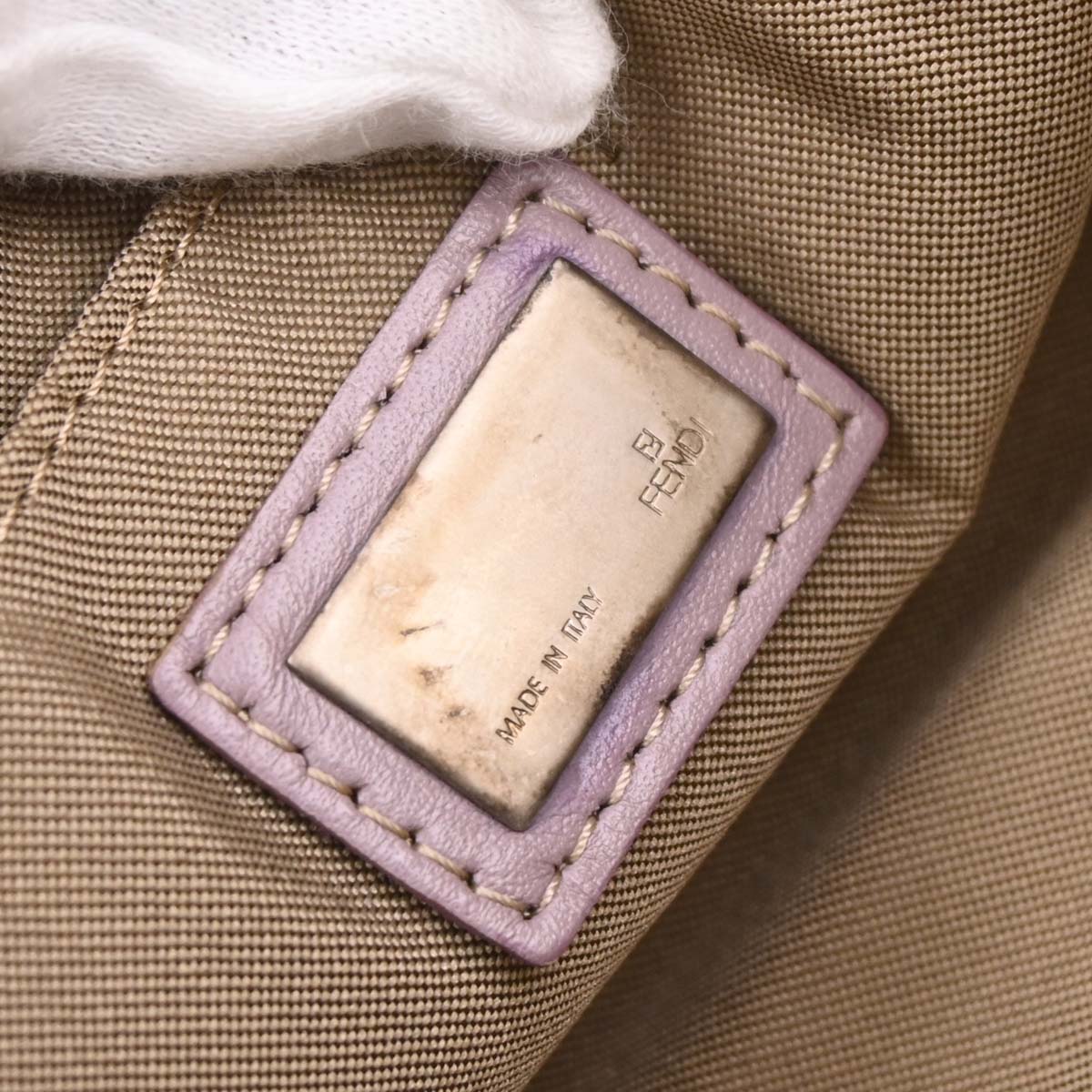 Fendi Purple Canvas Zucchino Handbag