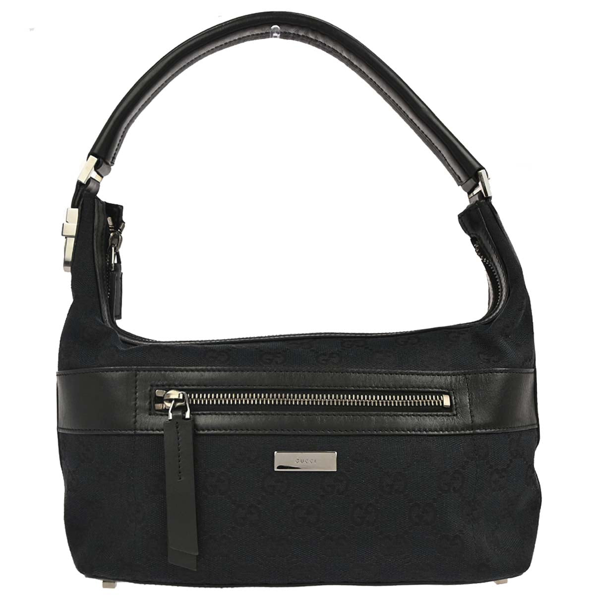 Gucci Black Canvas GG Handbag