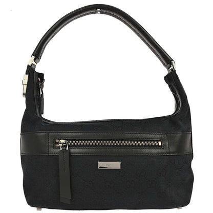 Gucci Black Canvas GG Handbag