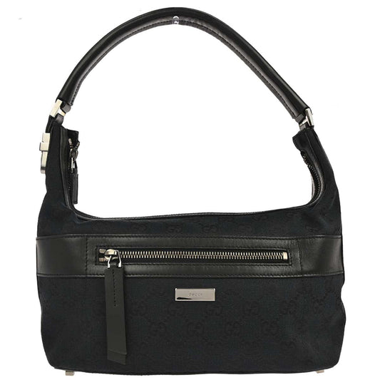 Gucci Black Canvas GG Handbag