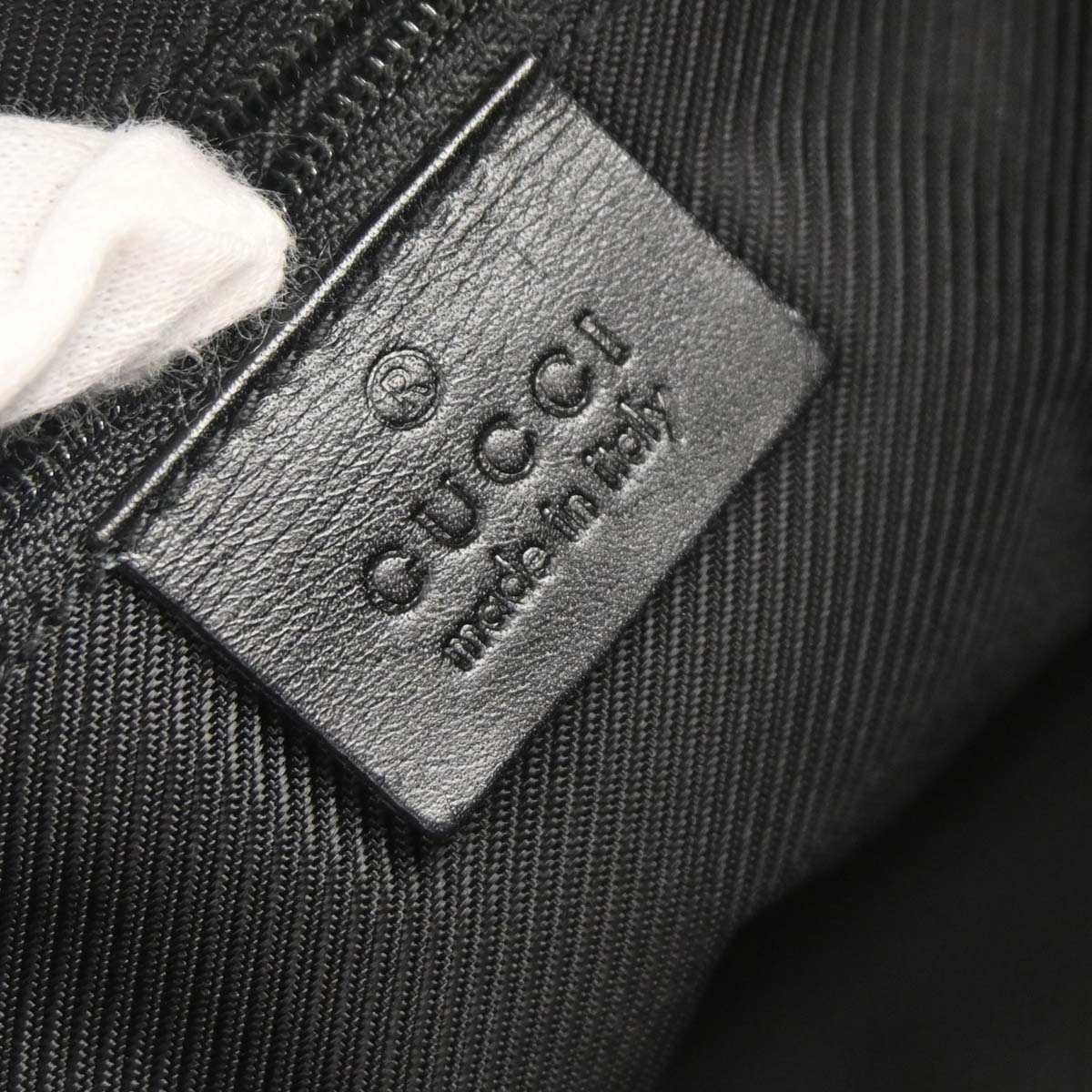 Gucci Black Canvas GG Handbag