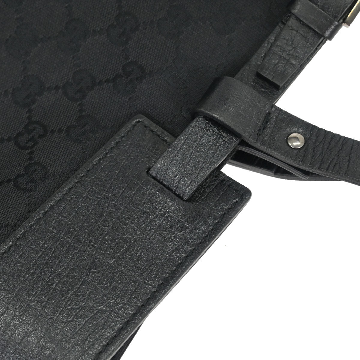 Gucci Black Canvas GG Tote Handbag