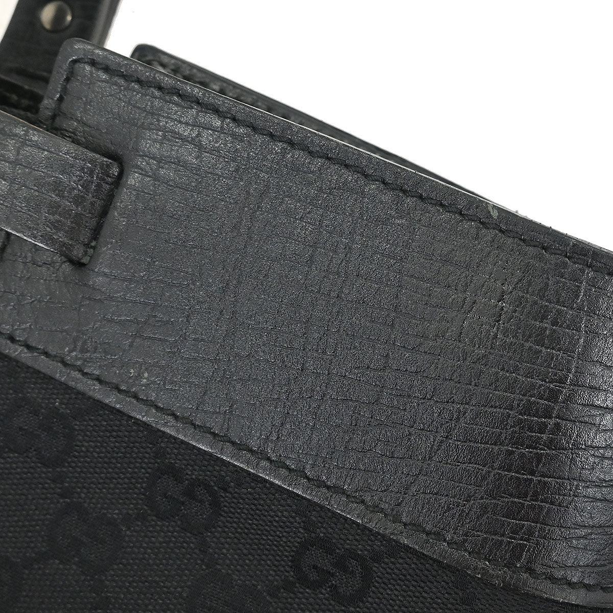 Gucci Black Canvas GG Tote Handbag