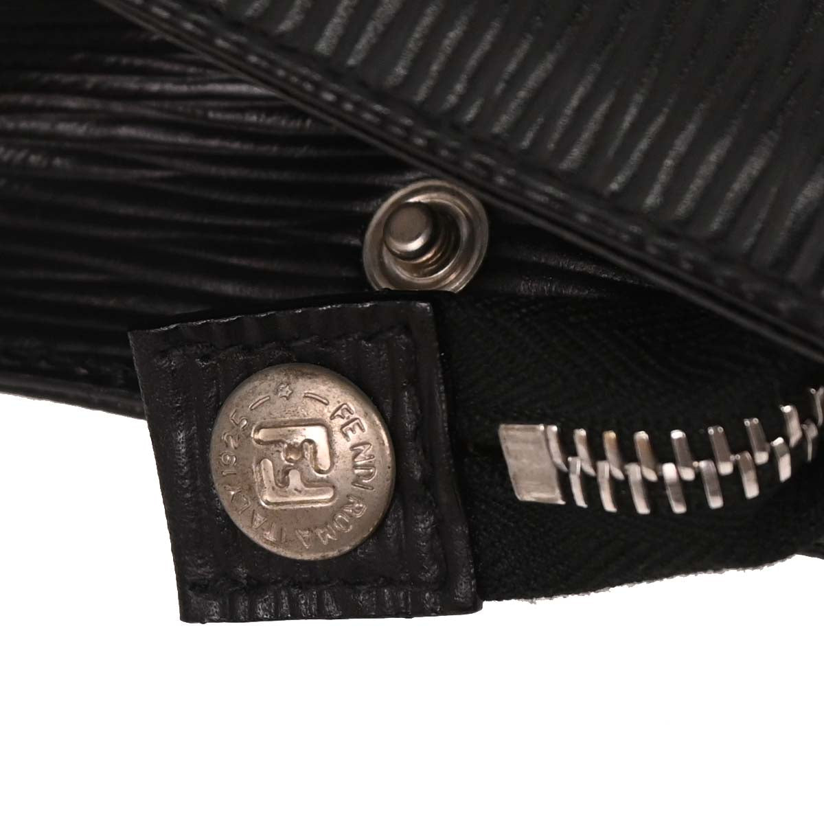 Fendi Black Leather Clutch Bag