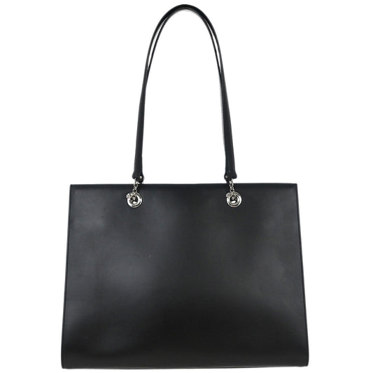 Cartier Black Leather Panthere Tote Handbag