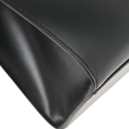 Cartier Black Leather Panthere Tote Handbag