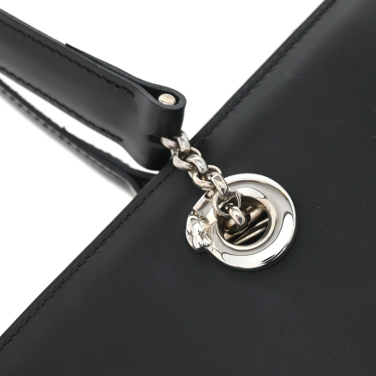 Cartier Black Leather Panthere Tote Handbag