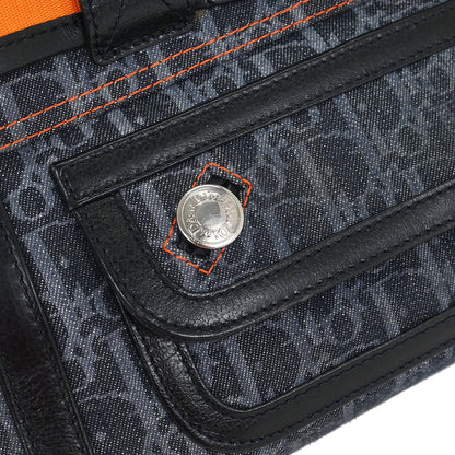 Christian Dior Navy Trotter Flight Handbag