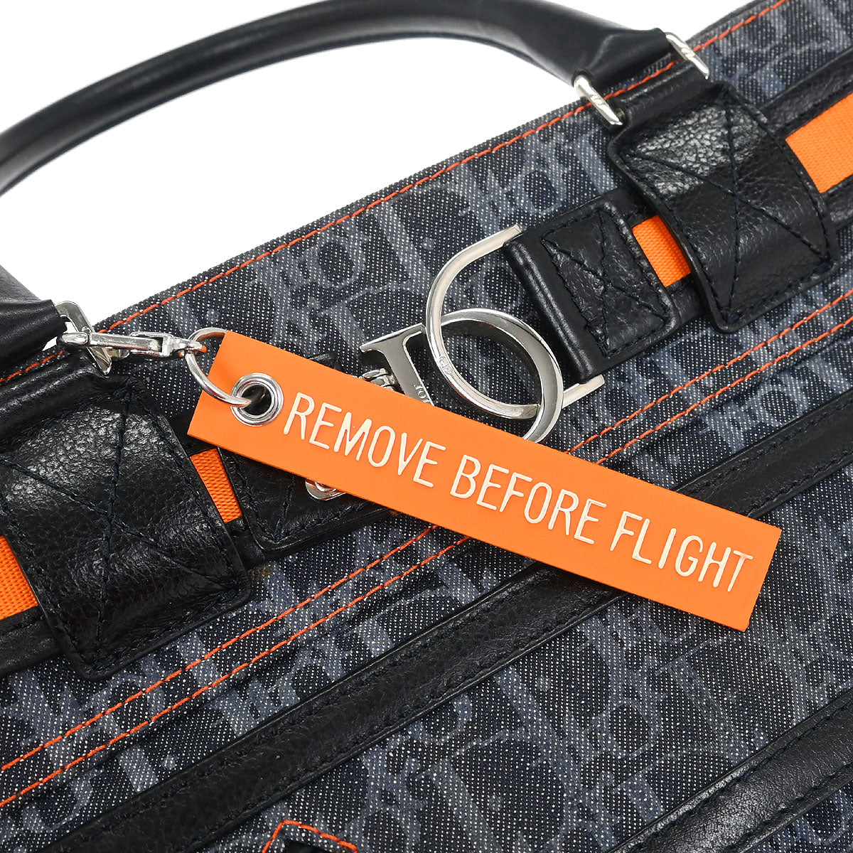 Christian Dior Navy Trotter Flight Handbag