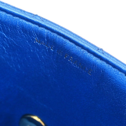 Chanel Metallic Blue Lambskin Mini Square Handbag