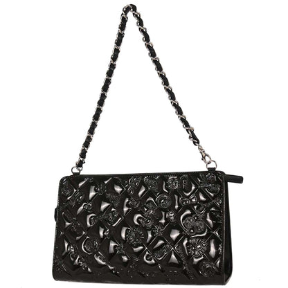 Chanel Black Patent Leather Icon Handbag