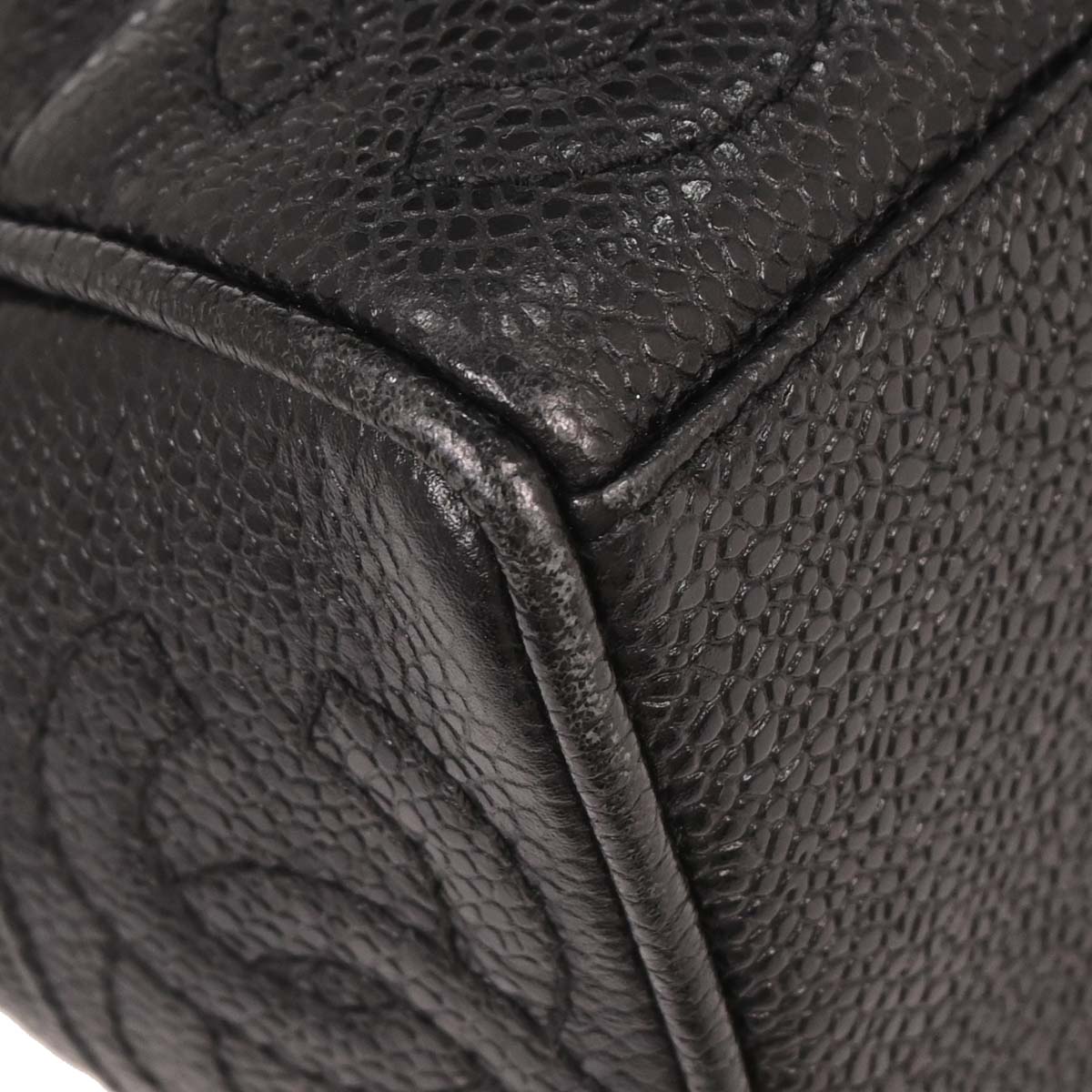 Chanel Black Caviar Triple CC Shoulder Tote Bag