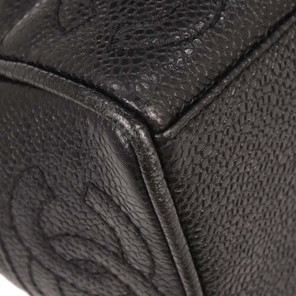 Chanel Black Caviar Triple CC Shoulder Tote Bag
