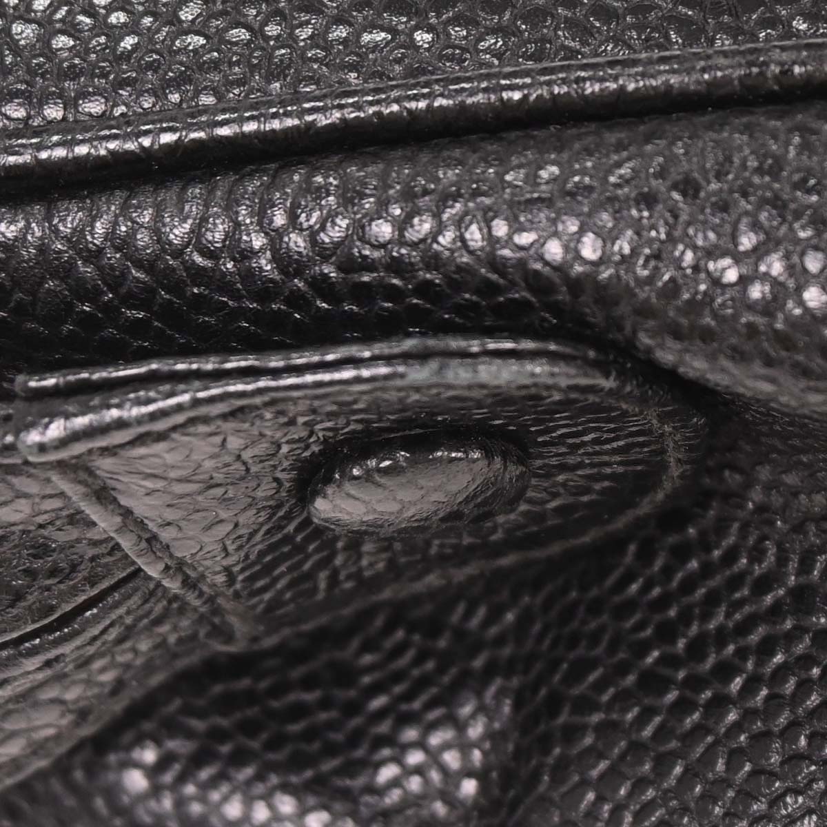 Chanel Black Caviar Triple CC Shoulder Tote Bag