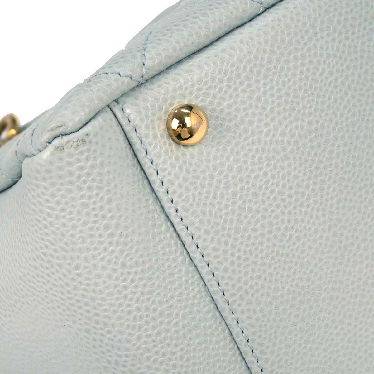 Chanel Light Blue Caviar Petite Timeless Tote PTT Chain Handbag