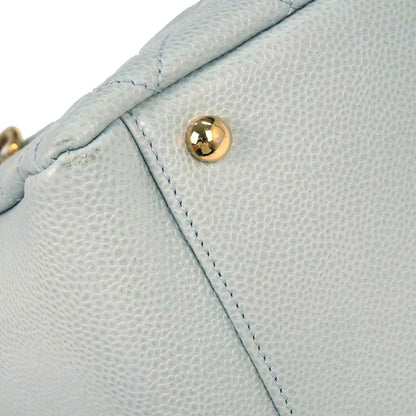 Chanel Light Blue Caviar Petite Timeless Tote PTT Chain Handbag