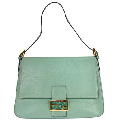 Fendi Emerald Green Leather Mamma Baguette Handbag