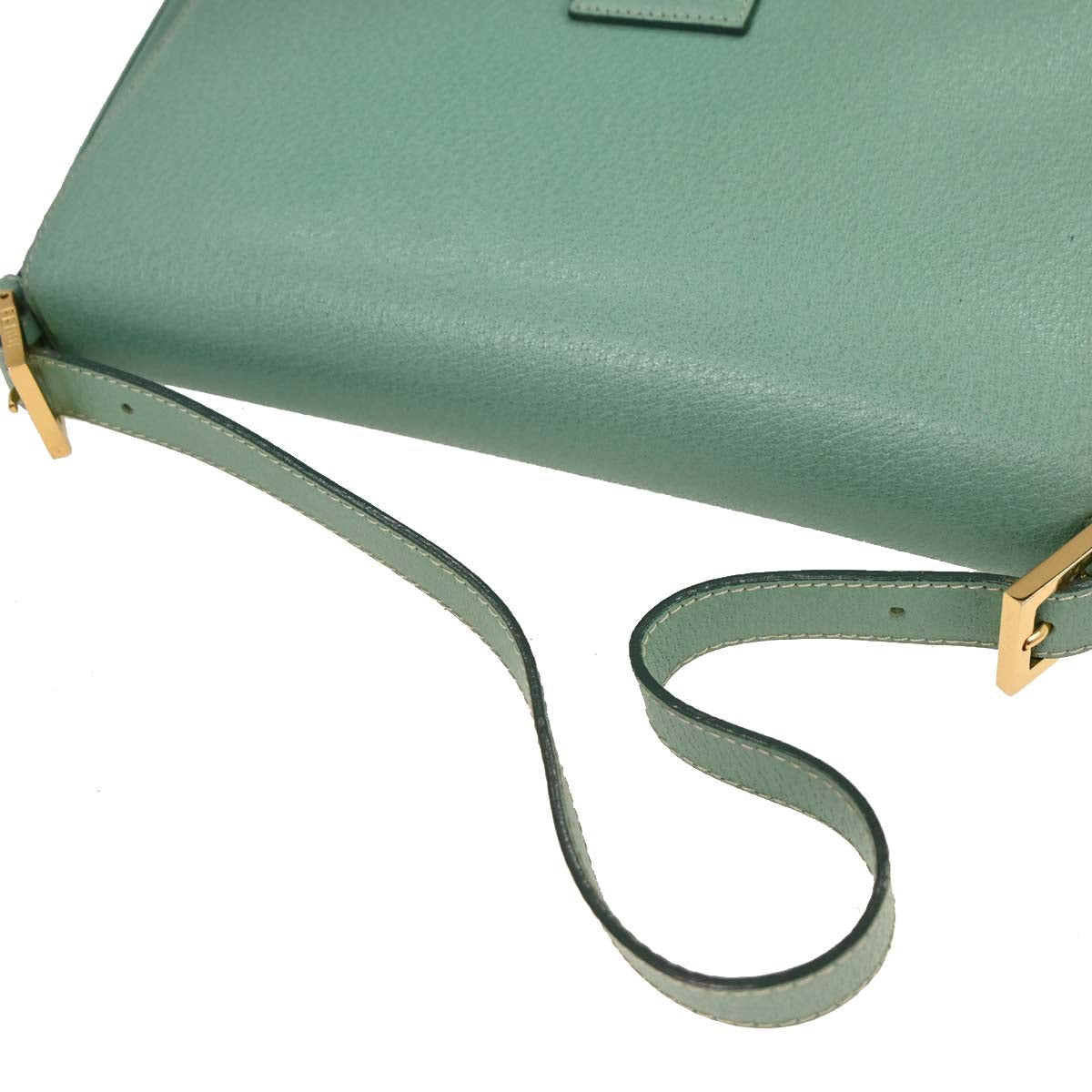 Fendi Emerald Green Leather Mamma Baguette Handbag
