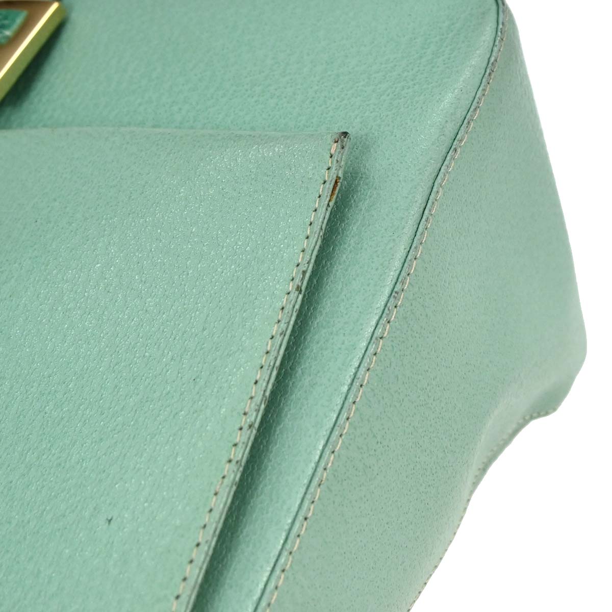 Fendi Emerald Green Leather Mamma Baguette Handbag