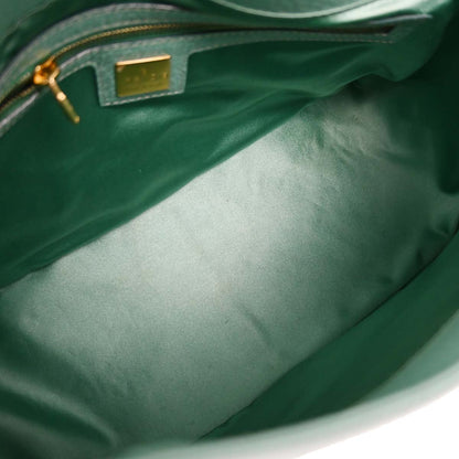 Fendi Emerald Green Leather Mamma Baguette Handbag