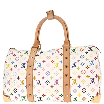Louis Vuitton White Monogram Multicolor Keepall 45 Handbag M92641