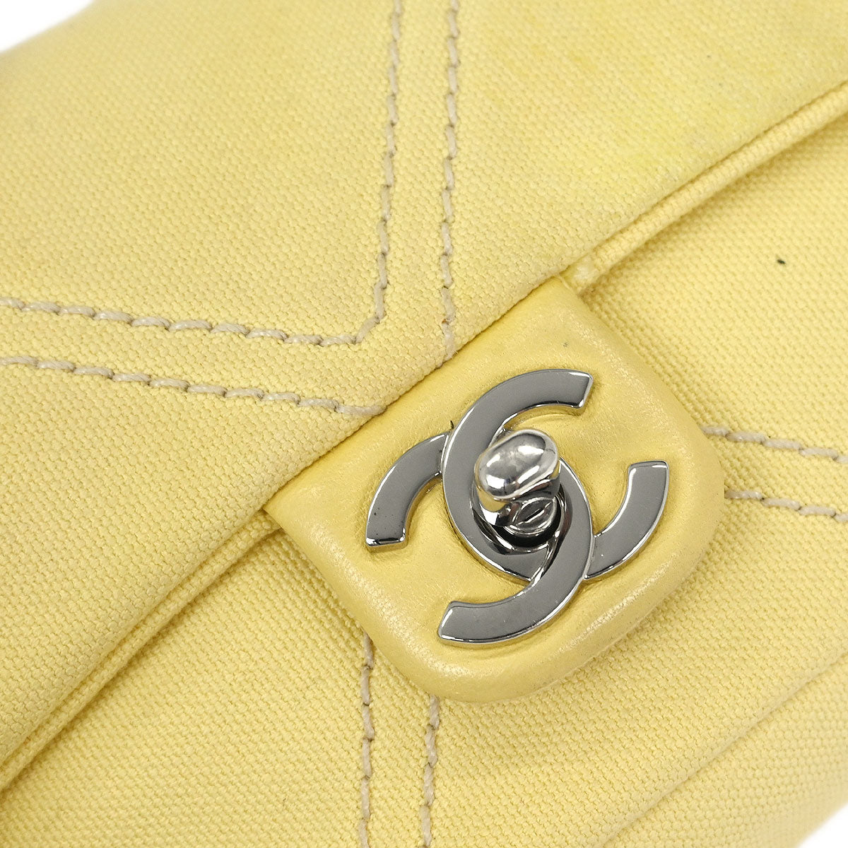 Chanel Yellow Canvas No.5 Handbag