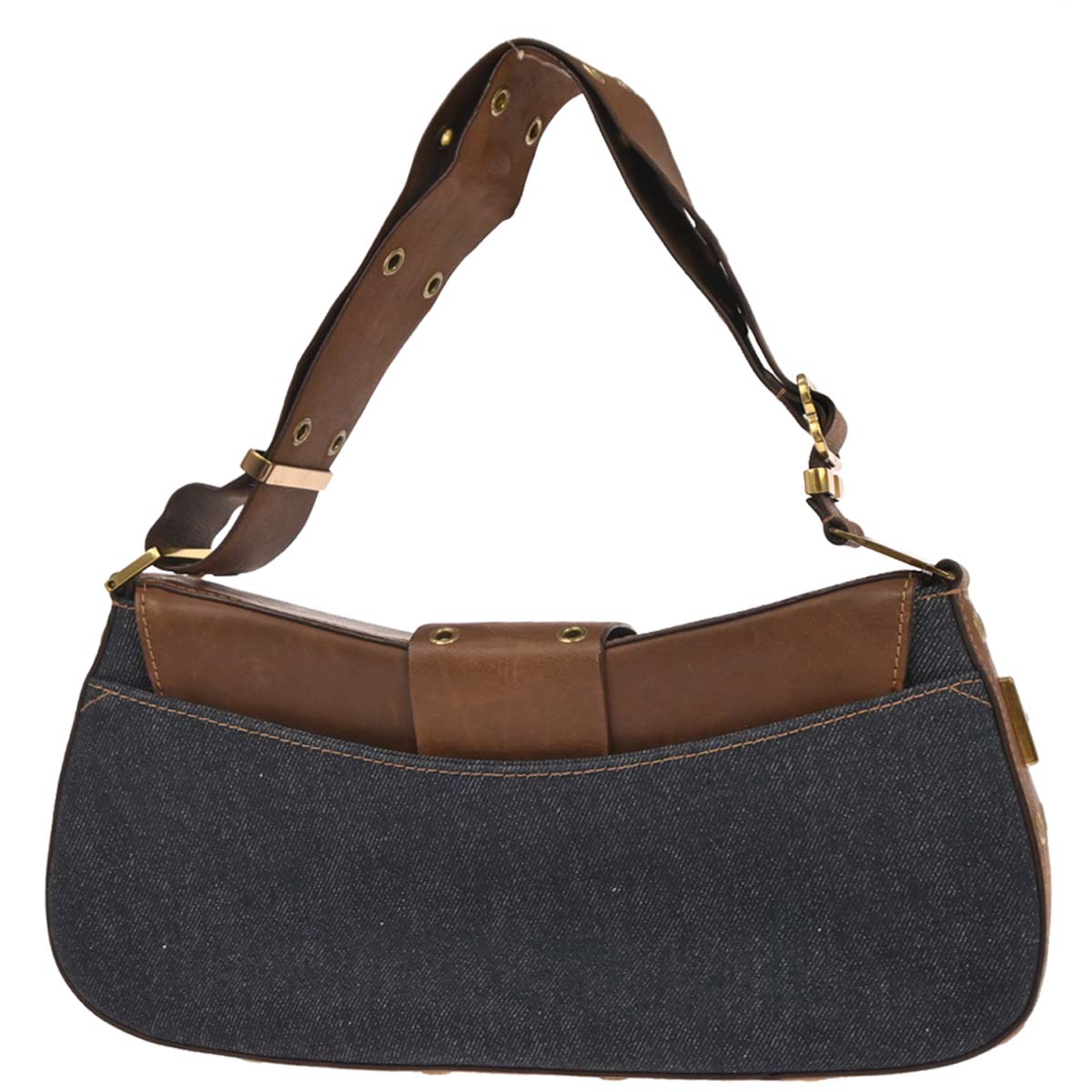 Christian Dior Navy Denim Street Chic Columbus Shoulder Bag