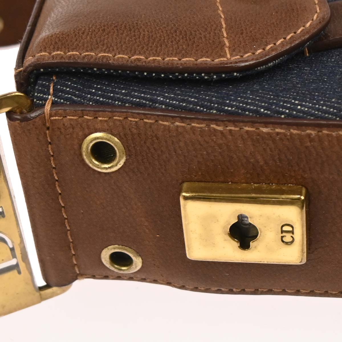 Christian Dior Navy Denim Street Chic Columbus Shoulder Bag