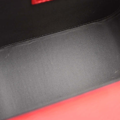 Christian Dior Red Leather Cannage Vanity Handbag