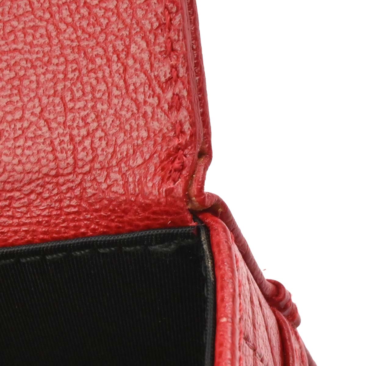 Christian Dior Red Leather Cannage Vanity Handbag