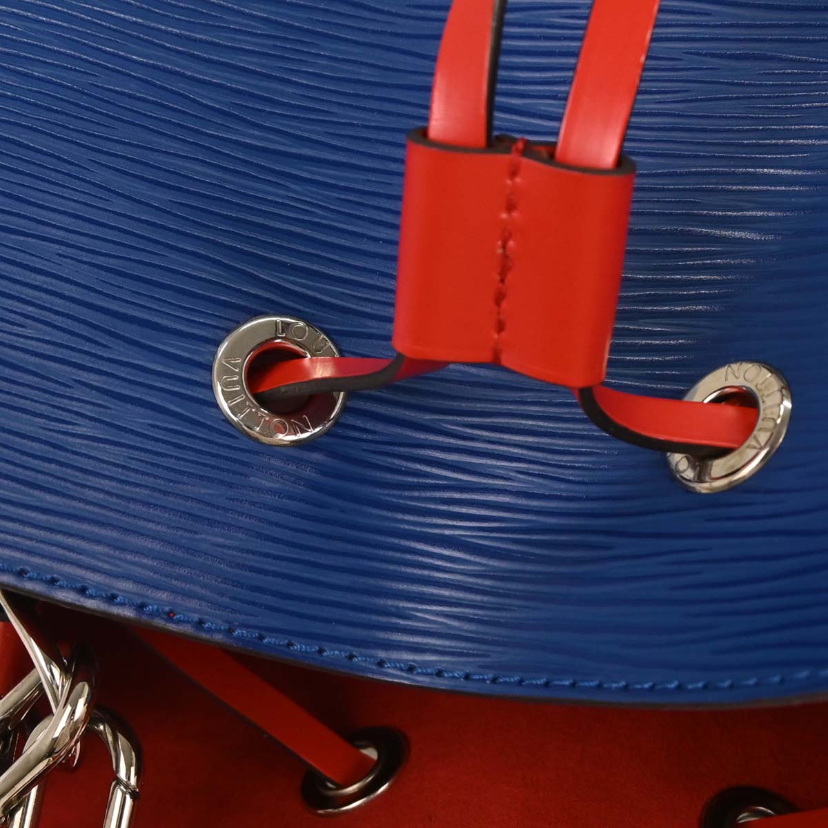 Louis Vuitton Blue Red Epi Neo Noe Bucket 2way Shoulder Handbag M55395