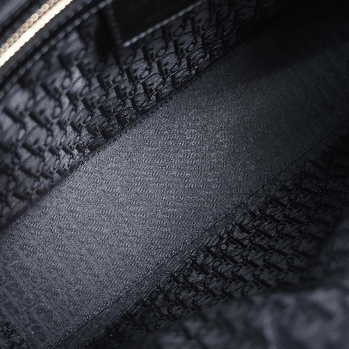 Christian Dior Black Patent Leather Large Lady Dior 2way Shoulder Handbag