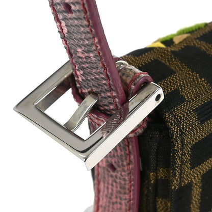 Fendi * Brown Embroidered Zucca Baguette