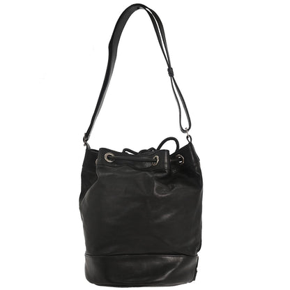 Saint Laurent Black Leather Rider Bucket Bag Shoulder Bag