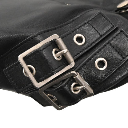 Saint Laurent Black Leather Rider Bucket Bag Shoulder Bag