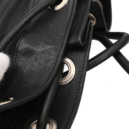 Saint Laurent Black Leather Rider Bucket Bag Shoulder Bag