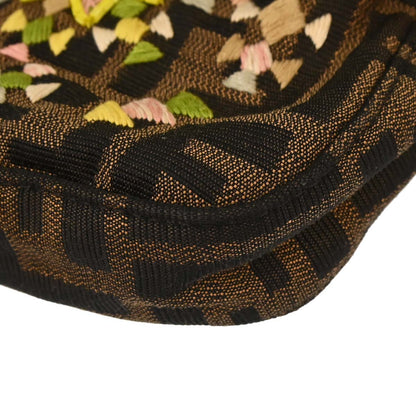 Fendi *Zucca Lizard Embroidered Baguette Handbag