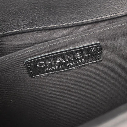 Boy Chanel 2016-2017 Black Lambskin Medium Shoulder Bag