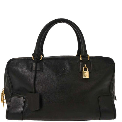 Loewe Black Leather Amazona 36 Handbag