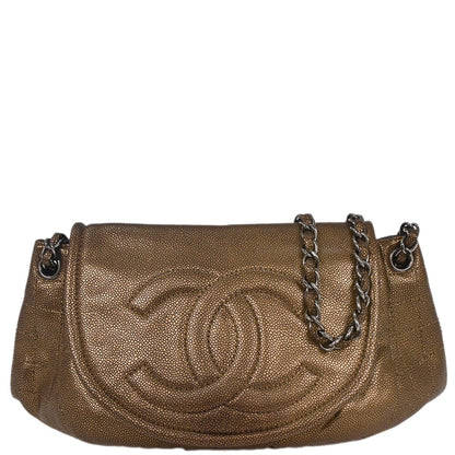 Chanel 2010-2011 Bronze Caviar Shoulder Bag