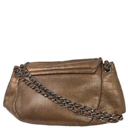 Chanel 2010-2011 Bronze Caviar Shoulder Bag